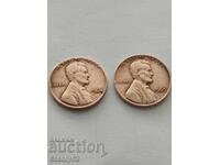 2 бр.US цента от 1964 и 1965 год
