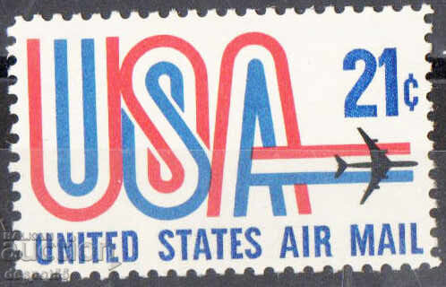 1971. USA. USA and jet aircraft. 1971. USA. USA and jet aircraft.
