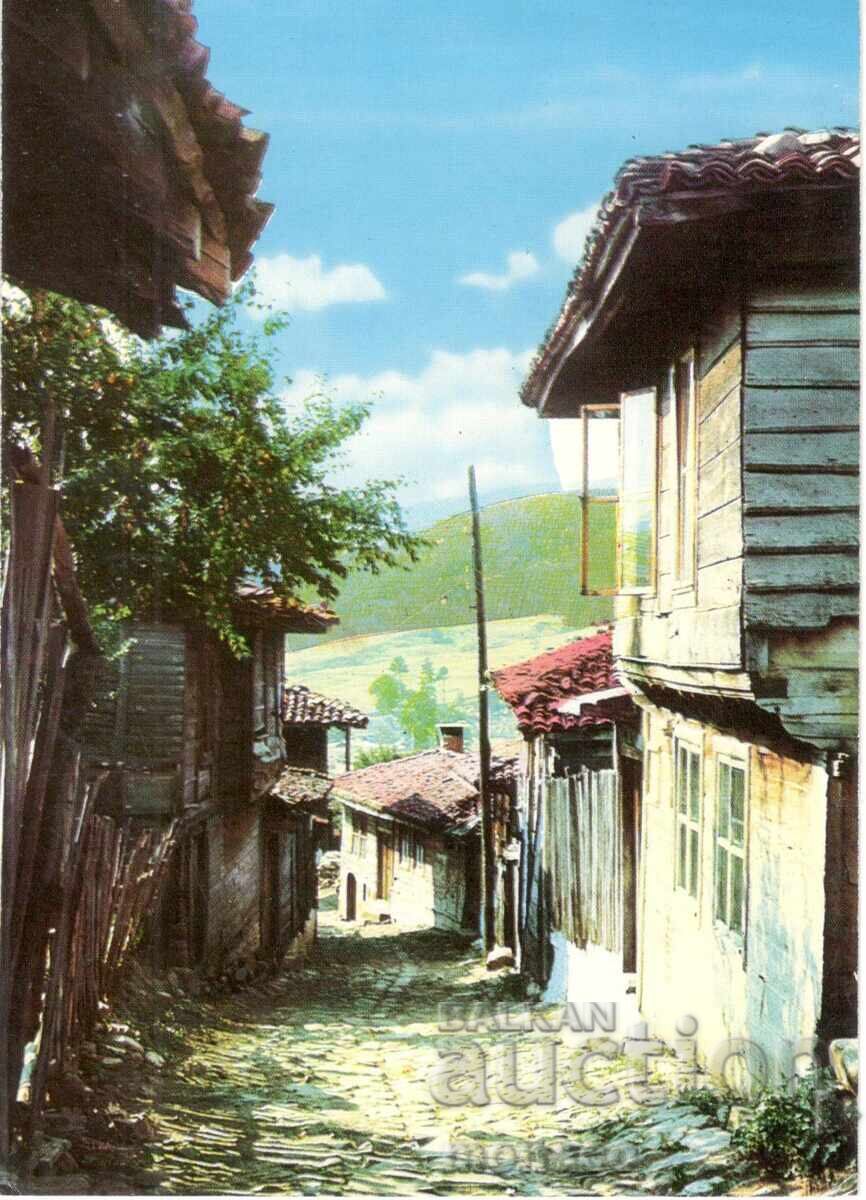 Old postcard - Kotel, Old houses Old postcard - Kotel, Old houses
