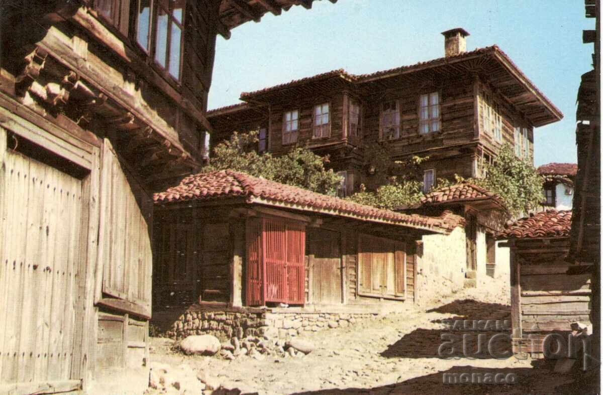 Old postcard - Kotel, Old houses Old postcard - Kotel, Old houses