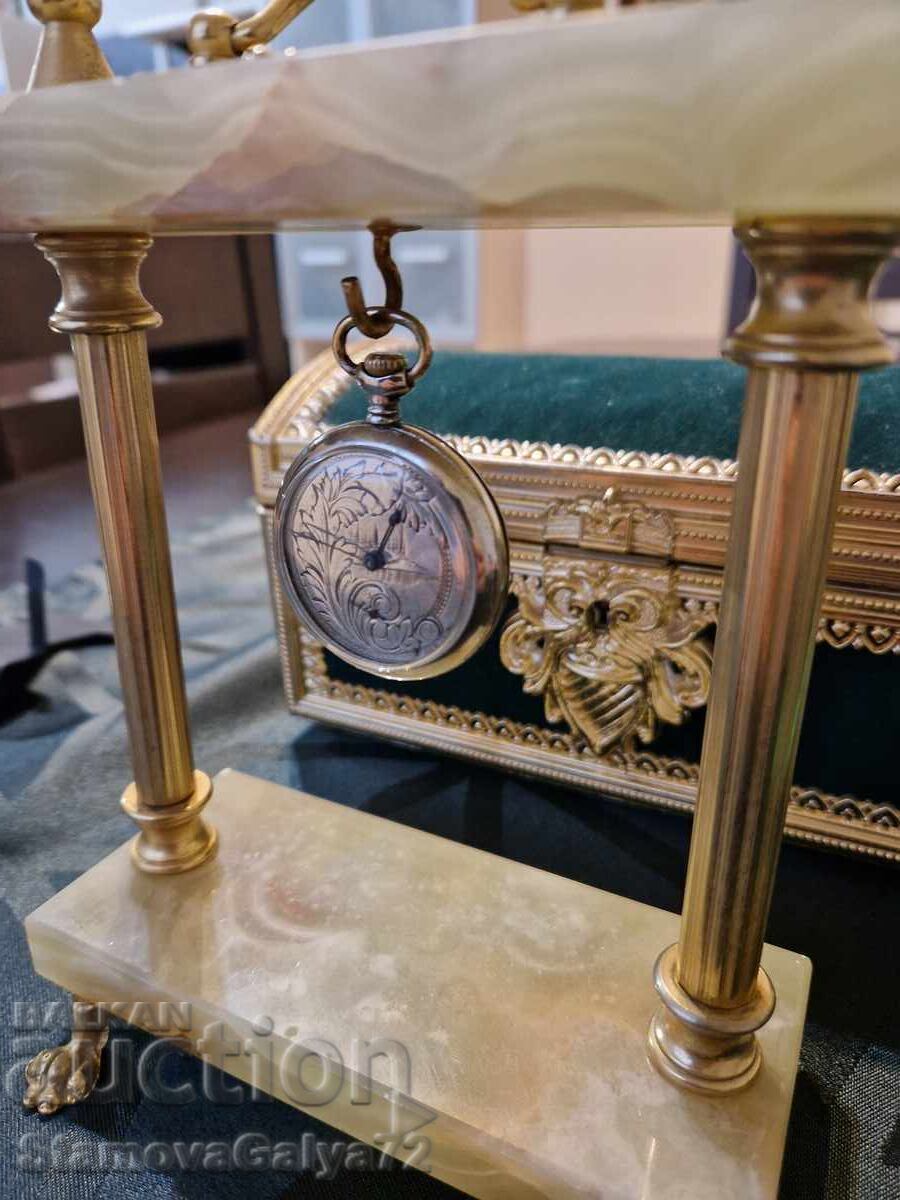 Чудесен антикварен швейцарски джобен часовник Cyma