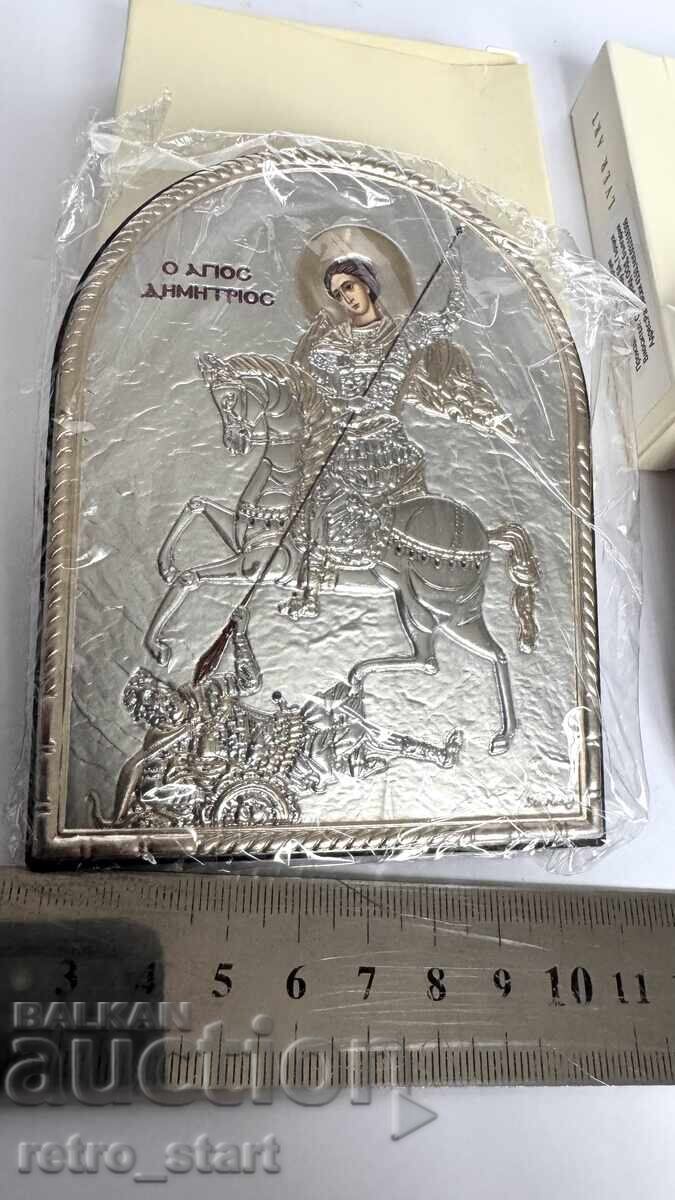 Ασημένια εικονίδια 2 τεμαχίων με πιστοποιητικό ΝΕΟ! με τιμή 25.00 BGN | € 12.78 Ασημένια εικονίδια 2 τεμαχίων με πιστοποιητικό ΝΕΟ! με τιμή 25.00 BGN | € 12.78