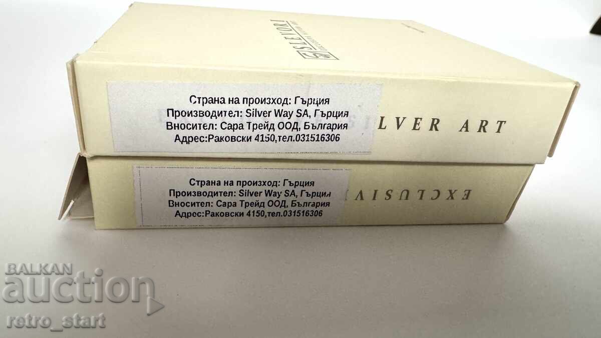 Ασημένια εικονίδια 2 τεμαχίων με πιστοποιητικό ΝΕΟ! - 6 Ασημένια εικονίδια 2 τεμαχίων με πιστοποιητικό ΝΕΟ! - 6