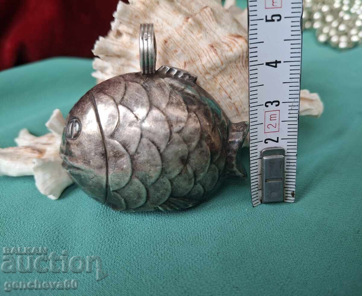Unique old silver figure "Fish" - bell/markings with price 80.00 BGN | € 40.90 Unique old silver figure "Fish" - bell/markings with price 80.00 BGN | € 40.90