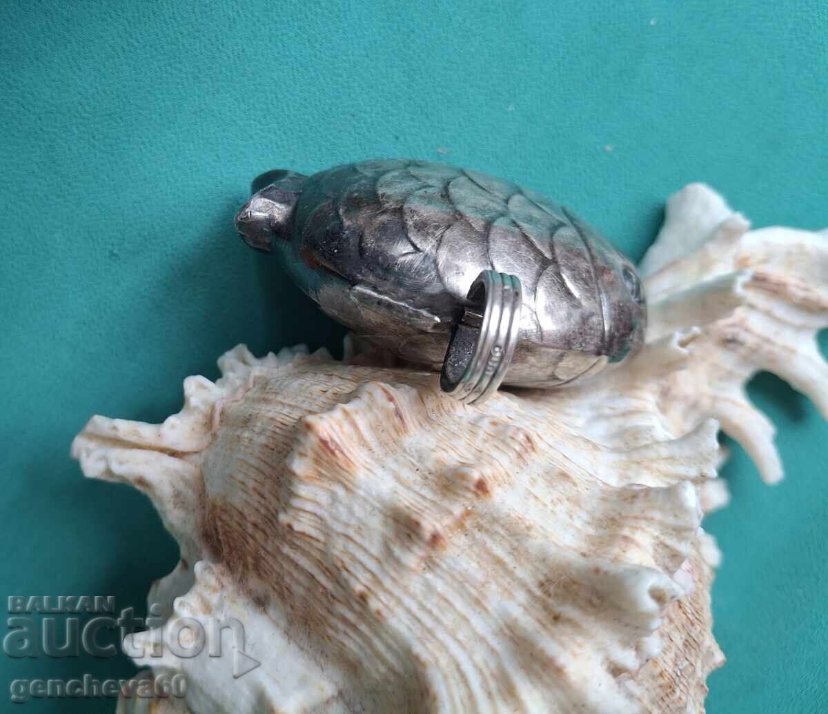 Auction Unique old silver figure "Fish" - bell/markings Auction Unique old silver figure "Fish" - bell/markings