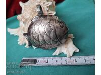 Figura unică din argint vechi „Pește” - clopoțel/marcaje