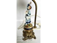Νυχτερινό φωτιστικό, vintage πορσελάνινη φιγούρα