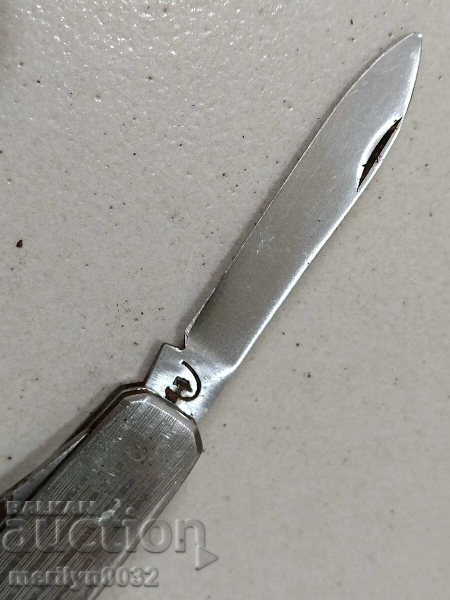 Old social knife Veliko Tarnovo Sickle and hammer knife NRB with price 47.00 BGN | € 24.03 Old social knife Veliko Tarnovo Sickle and hammer knife NRB with price 47.00 BGN | € 24.03