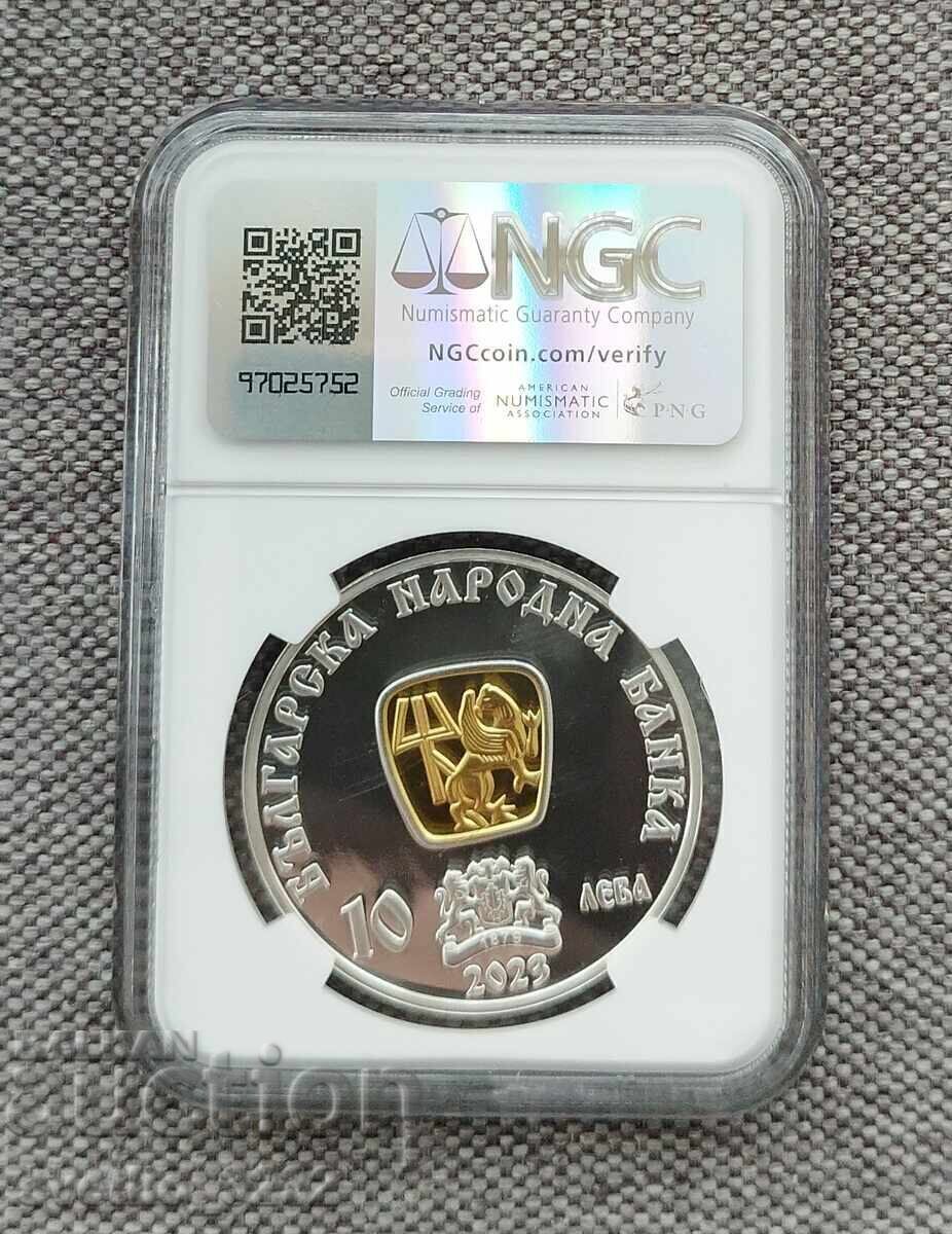 10 leva 2023 Tsar Shishman PF 70 ULTRA CAMEO NGC with price 699.00 BGN | € 357.39 10 leva 2023 Tsar Shishman PF 70 ULTRA CAMEO NGC with price 699.00 BGN | € 357.39
