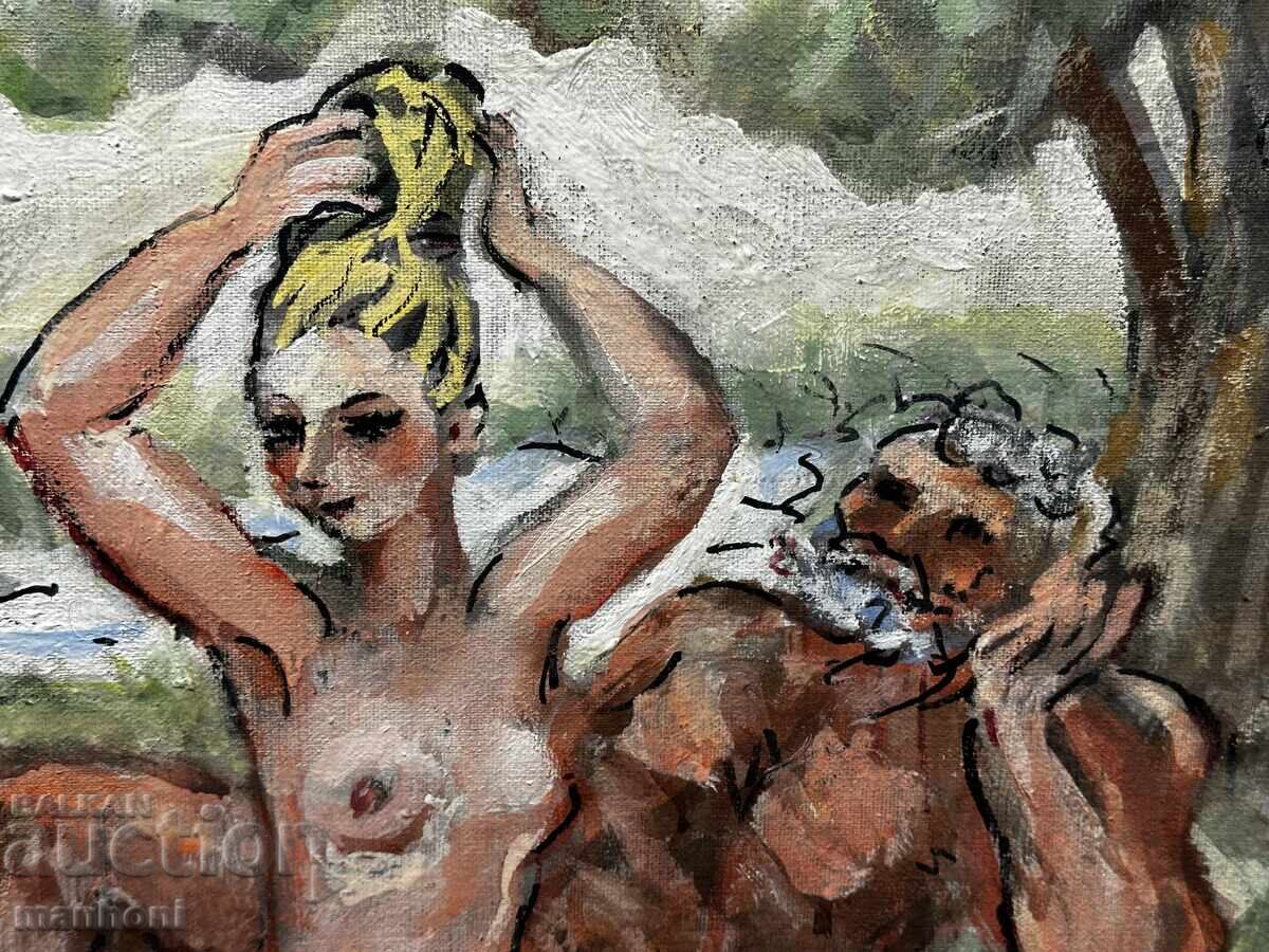 Auction  1614 Rumen Gasharov By the River oil on canvas signed