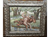 1614 Rumen Gasharov By the River oil on canvas signed