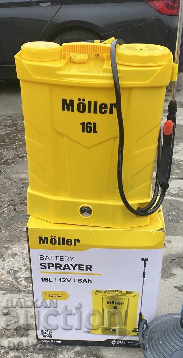 Пръскачка Акумулаторна 16л 12V 8AH MOLLER с цена 74.50 лв. | € 38.09 Пръскачка Акумулаторна 16л 12V 8AH MOLLER с цена 74.50 лв. | € 38.09