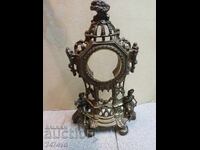 Solid bronze case for a table clock - baroque detail