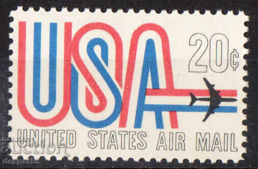 1968. USA. USA and jet aircraft. 1968. USA. USA and jet aircraft.