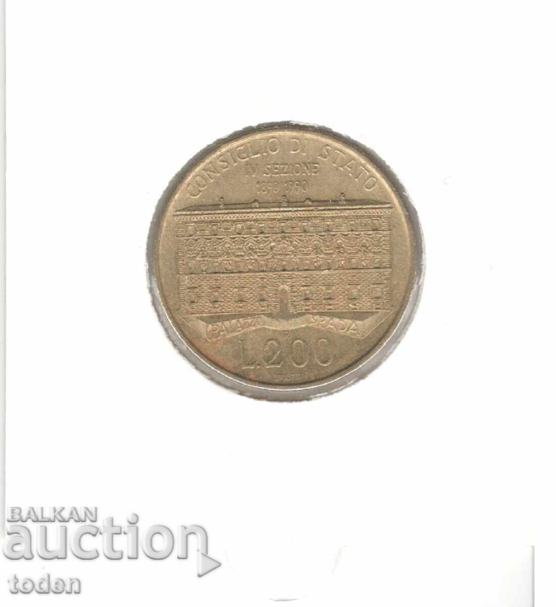 Аукцион Italy-200 Lire-1990 R-KM#135-State Council
