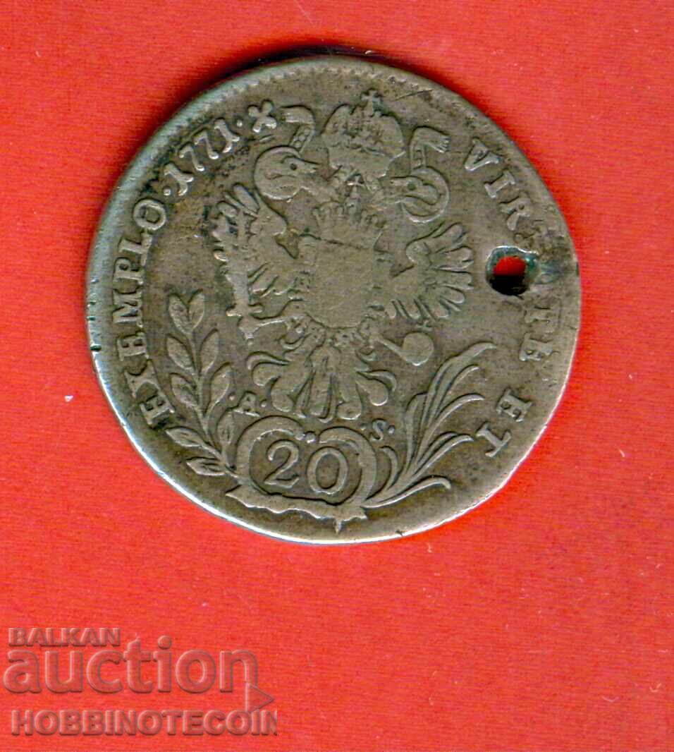 AUSTRIA AUSTRIA 20 issue - issue 1771 F - SILVER SILVER AUSTRIA AUSTRIA 20 issue - issue 1771 F - SILVER SILVER