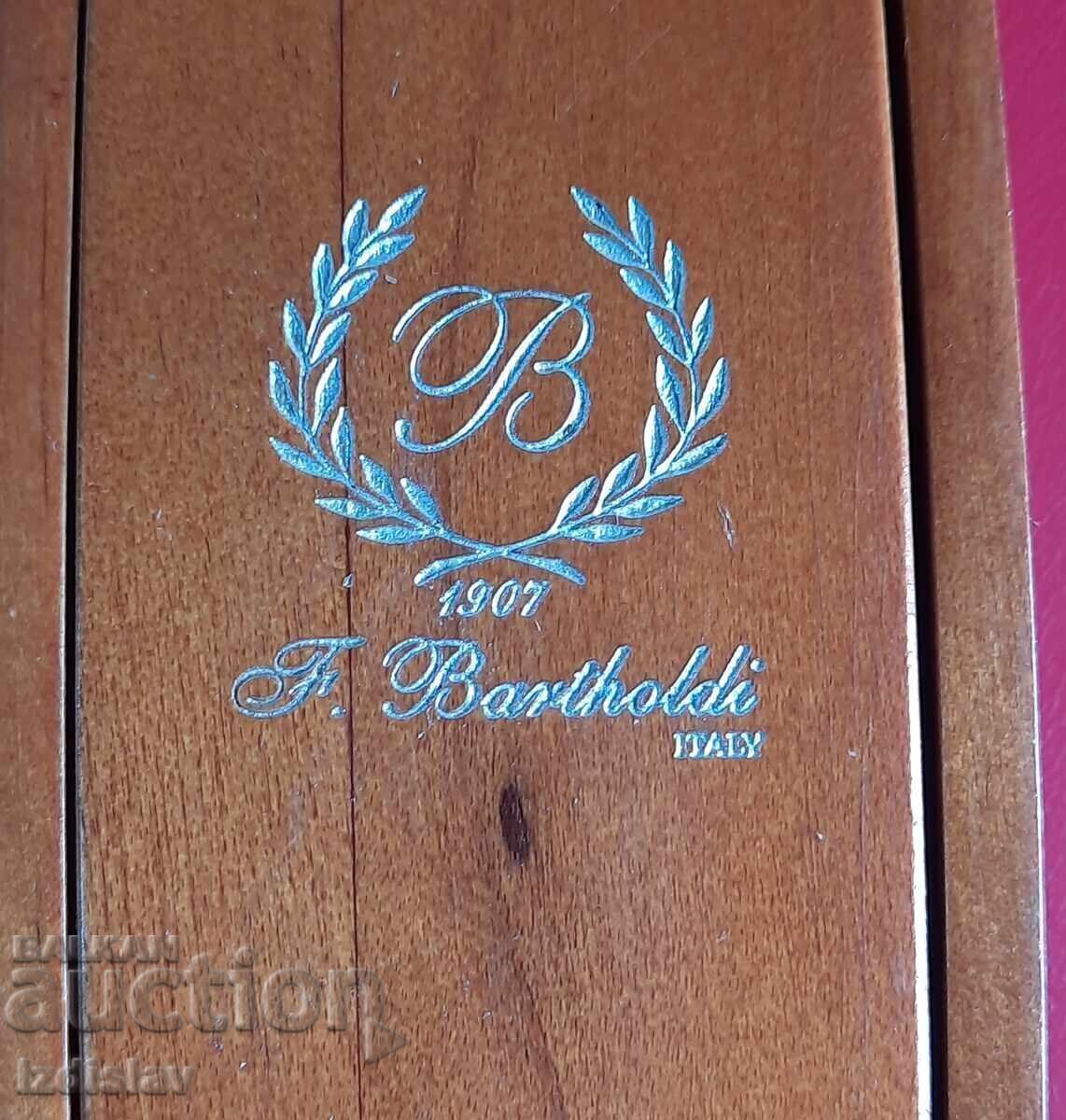 Luxury wooden box with pen and ballpoint pen F.Bartholdi-Italy - 5