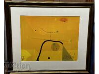 1619 Stoyan Tsanev graphic abstraction signed 90s R. 49