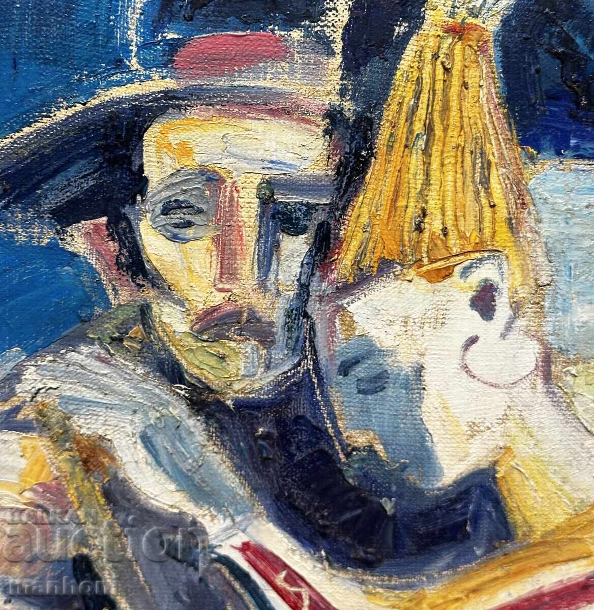 1620 Yuri Bukov pair oil on canvas signed R. 50/50 cm. with price 2200.00 BGN | € 1124.84