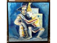 1620 Yuri Bukov pair oil on canvas signed R. 50/50 cm.