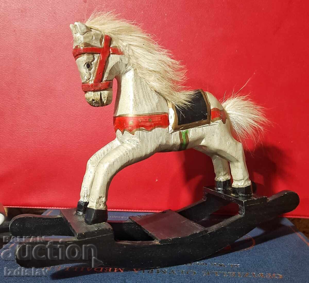 Old rocking wooden horse