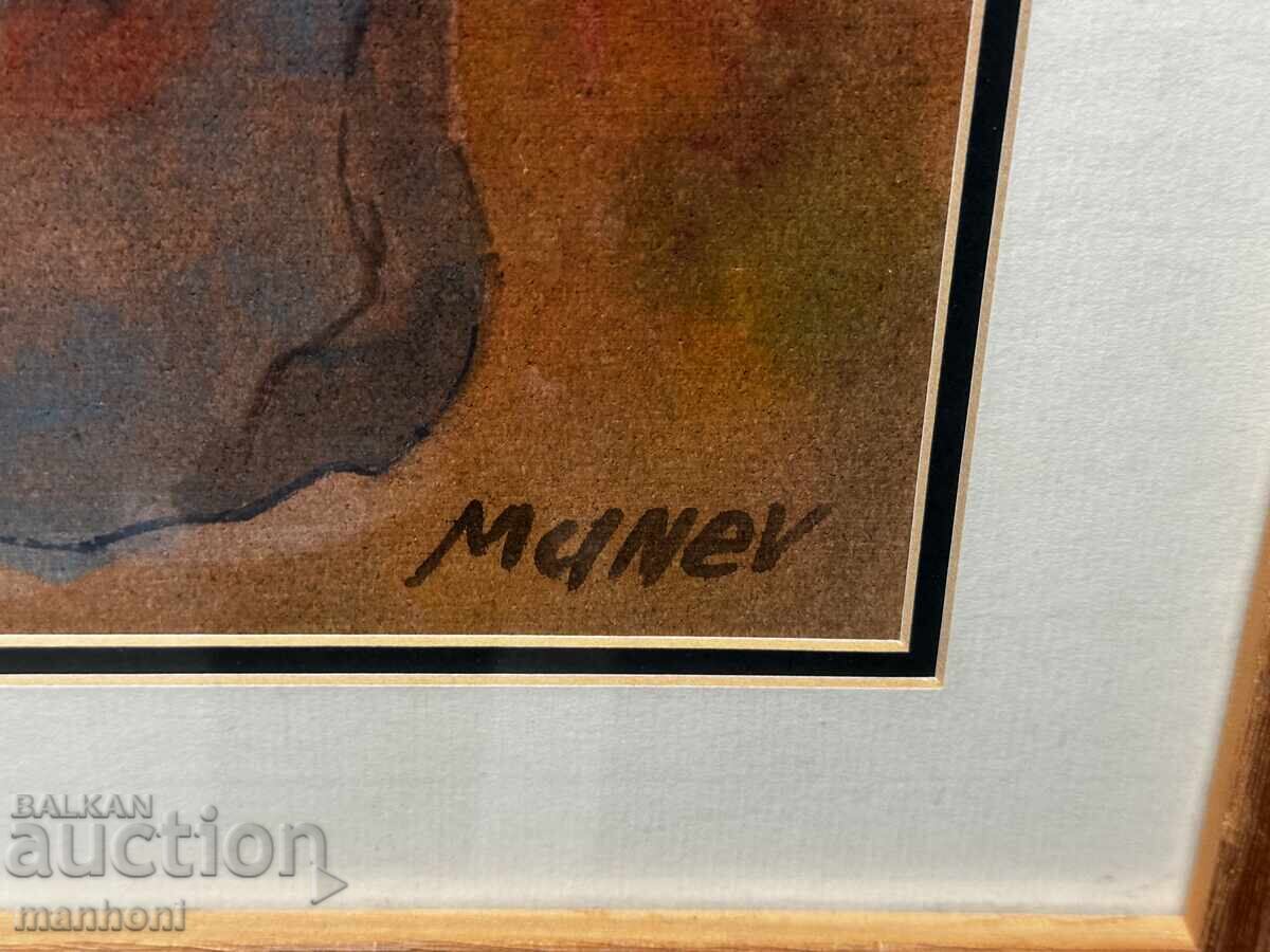 1622 Nikola Manev Cave watercolor signed 70s R. 58/46 with price 1100.00 BGN | € 562.42 1622 Nikola Manev Cave watercolor signed 70s R. 58/46 with price 1100.00 BGN | € 562.42