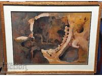 1622 Nikola Manev Cave watercolor signed 70s R. 58/46