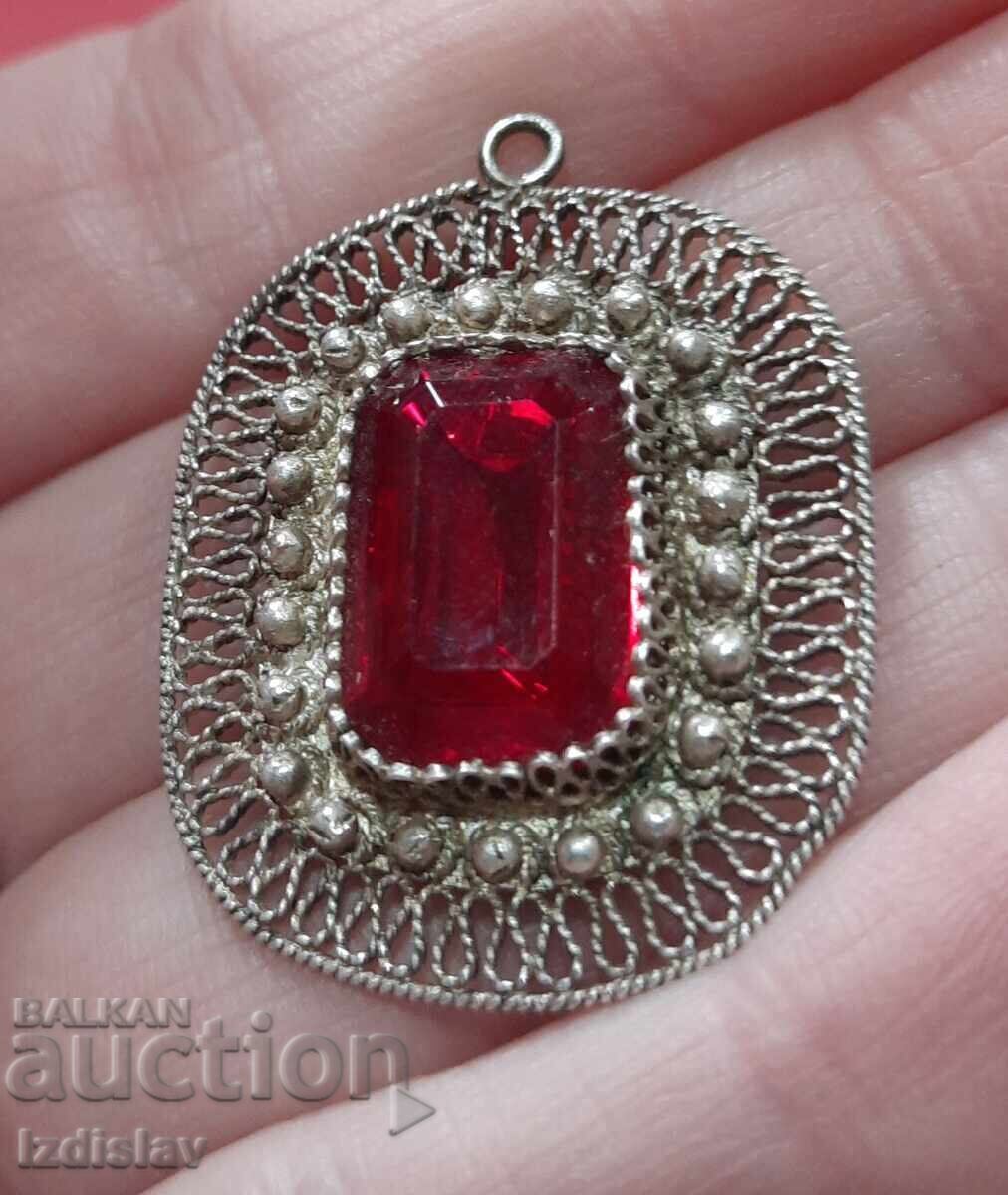 Antique silver filigree jewelry, medallion size with price 80.00 BGN | € 40.90 Antique silver filigree jewelry, medallion size with price 80.00 BGN | € 40.90