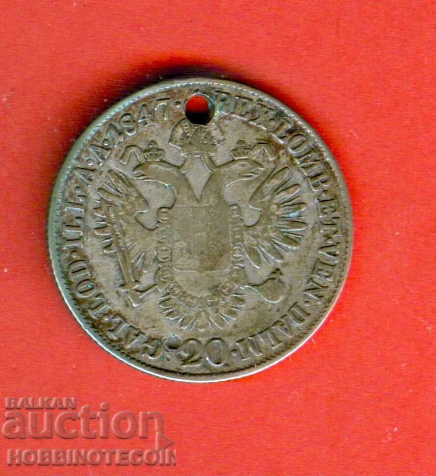 AUSTRIA AUSTRIA 20 issue - issue 1847 E - SILVER SILVER AUSTRIA AUSTRIA 20 issue - issue 1847 E - SILVER SILVER