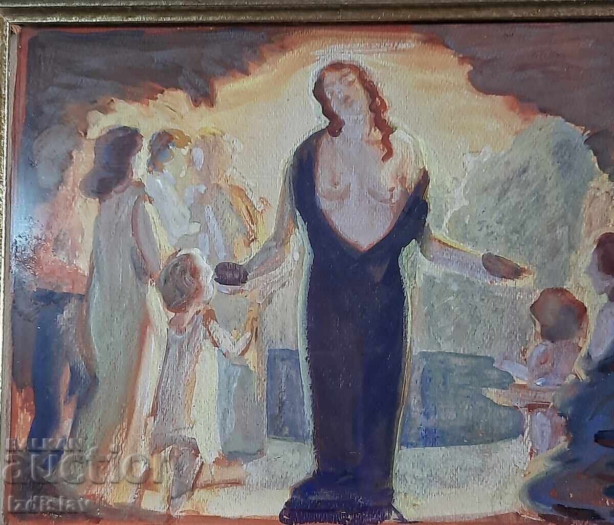 Стара картина гваш. с цена € 105.00 | 205.36 лв.