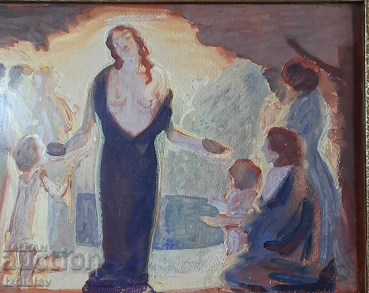 Аукцион Стара картина гваш.