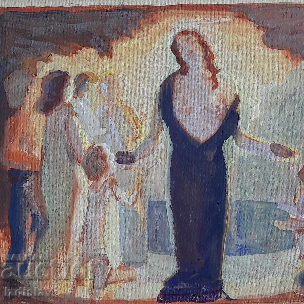 Old gouache painting. - 5 Old gouache painting. - 5