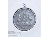 Australia 6 pence 1936 Silver!