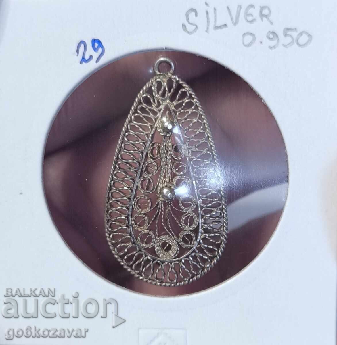 Pendant Medallion Filigree Silver 0.950. Pendant Medallion Filigree Silver 0.950.