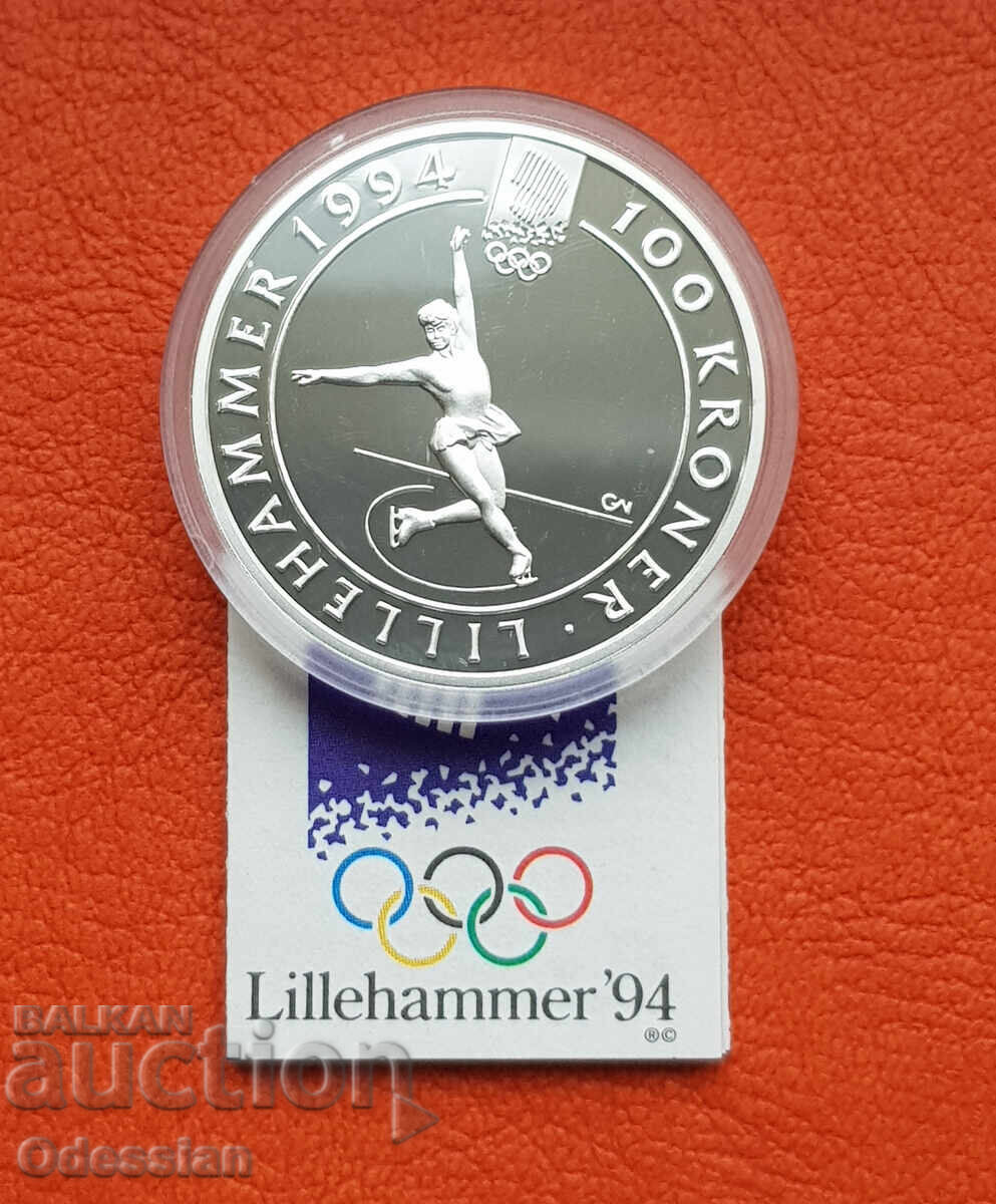 Auction Norway • 100 kroner • 1993 • Lillehammer Olympic Games Auction Norway • 100 kroner • 1993 • Lillehammer Olympic Games