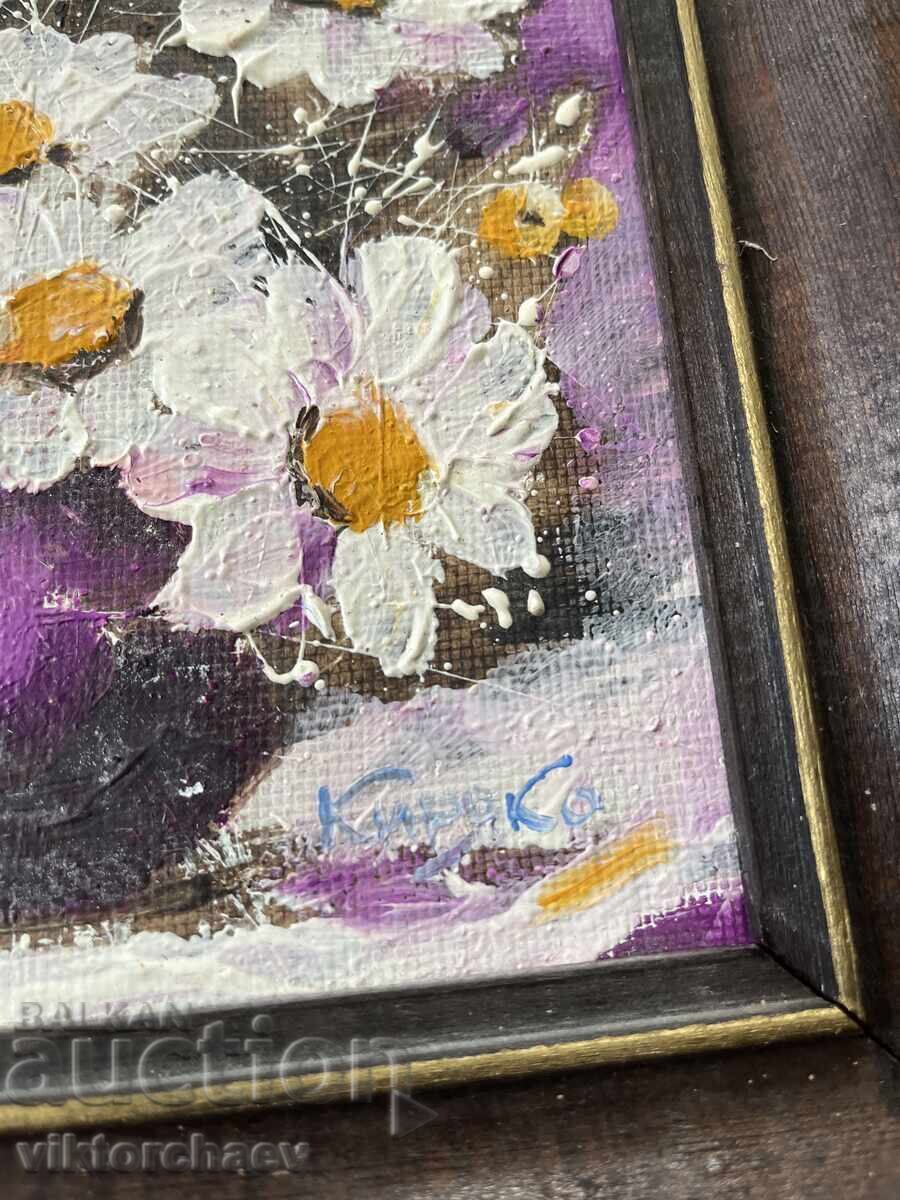 R. Kiryakova small painting - "Flowers" SBH Gallery with price 80.00 BGN | € 40.90 R. Kiryakova small painting - "Flowers" SBH Gallery with price 80.00 BGN | € 40.90