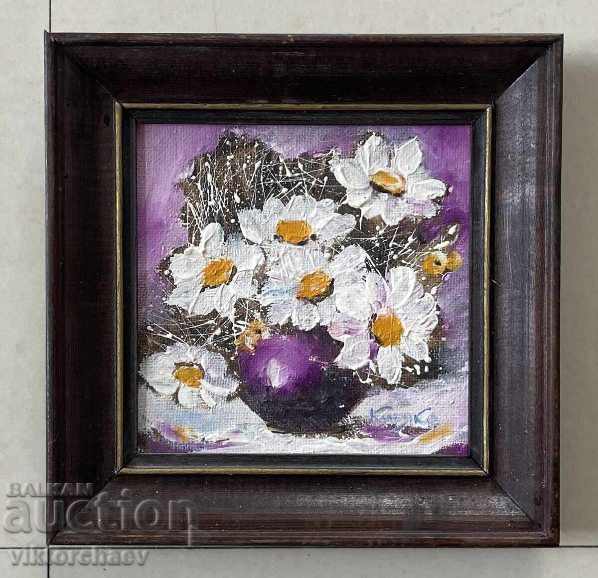 R. Kiryakova small painting - "Flowers" SBH Gallery R. Kiryakova small painting - "Flowers" SBH Gallery