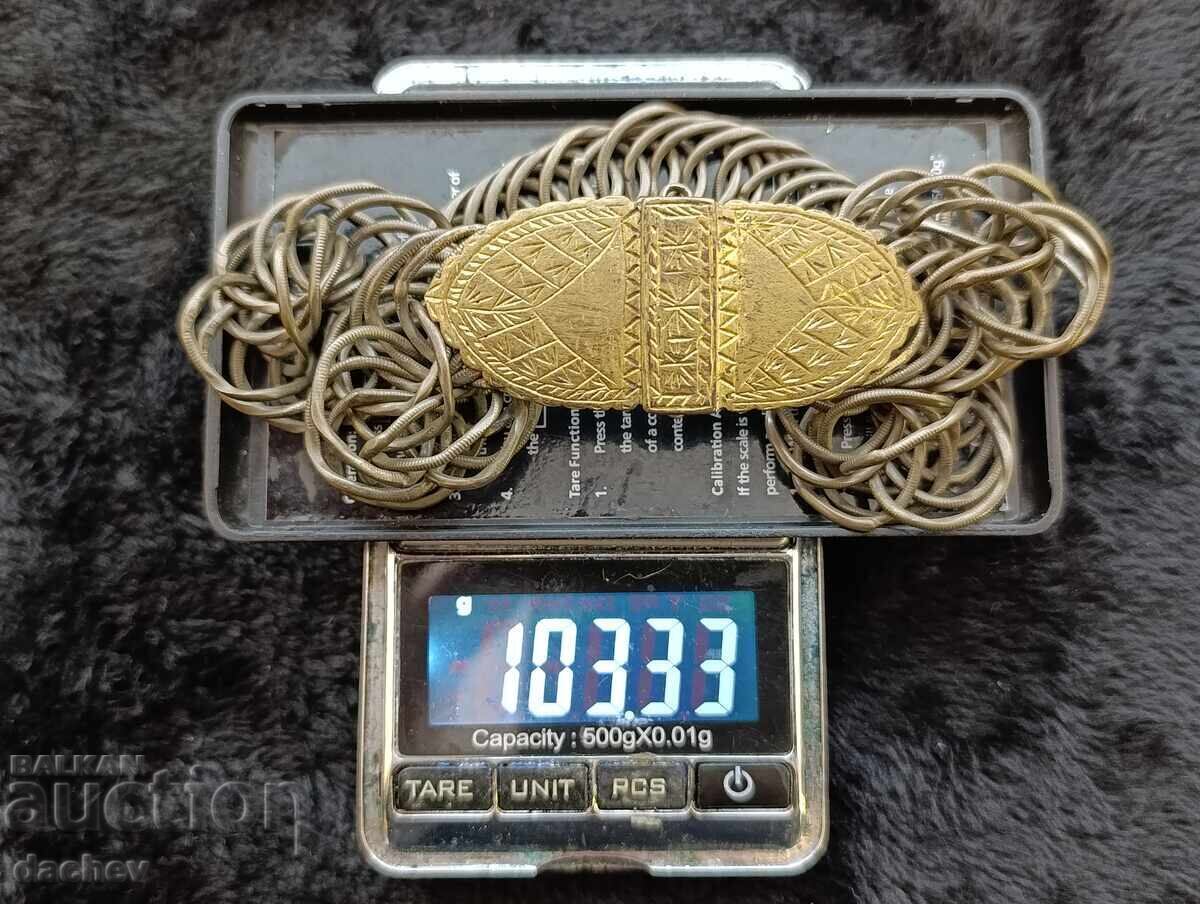 Rare silver with gold plating Renaissance jewelry Necklace Bitch - 7 Rare silver with gold plating Renaissance jewelry Necklace Bitch - 7