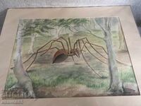 painting Mythical spider watercolor