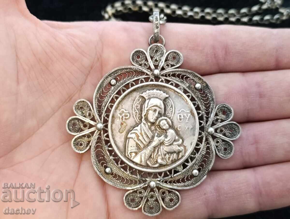 Αναγεννησιακό ασημένιο φιλιγκράν Παναγία με κοσμήματα στολής Kyustek - 5 Αναγεννησιακό ασημένιο φιλιγκράν Παναγία με κοσμήματα στολής Kyustek - 5