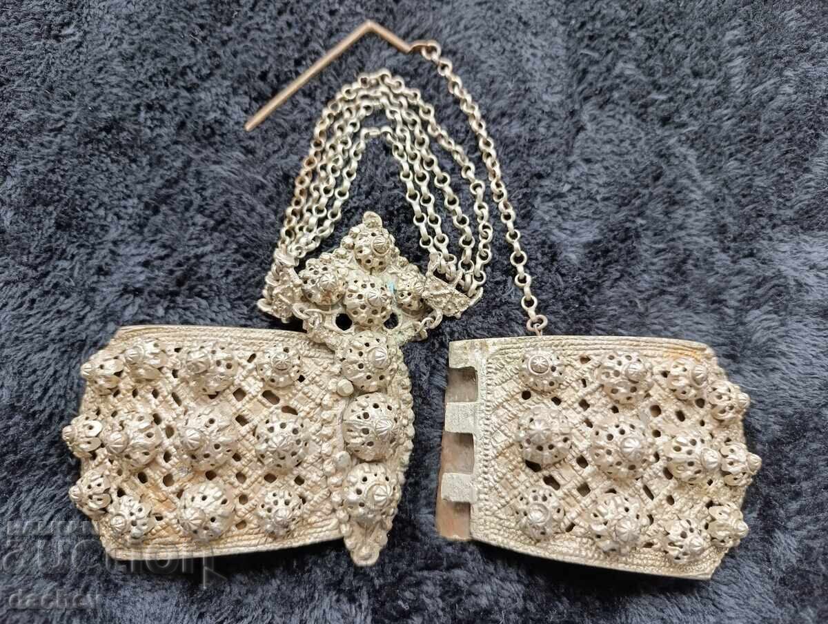 Renaissance silver buckles TETEVEN buckle belt costume 19th Century - 6