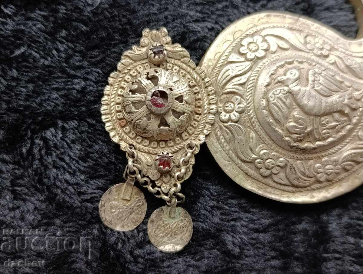 Auction  Renaissance Silver Buckle Half Belt Costume 19th Century