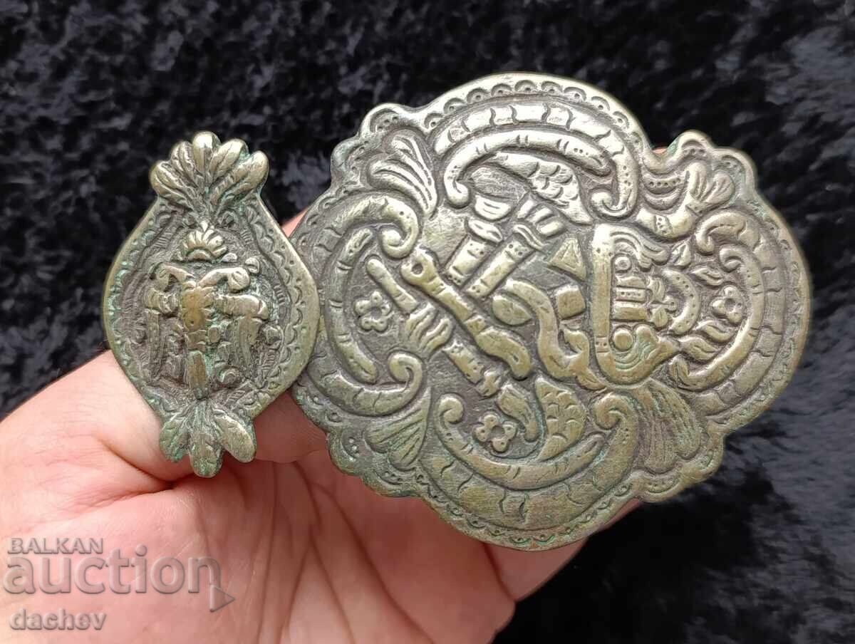 Αναγεννησιακή ασημένια στολή ζώνης με μισή πόρπη 19ου αιώνα