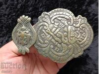 Renaissance Silver Half Buckle Belt Costume 19th Century