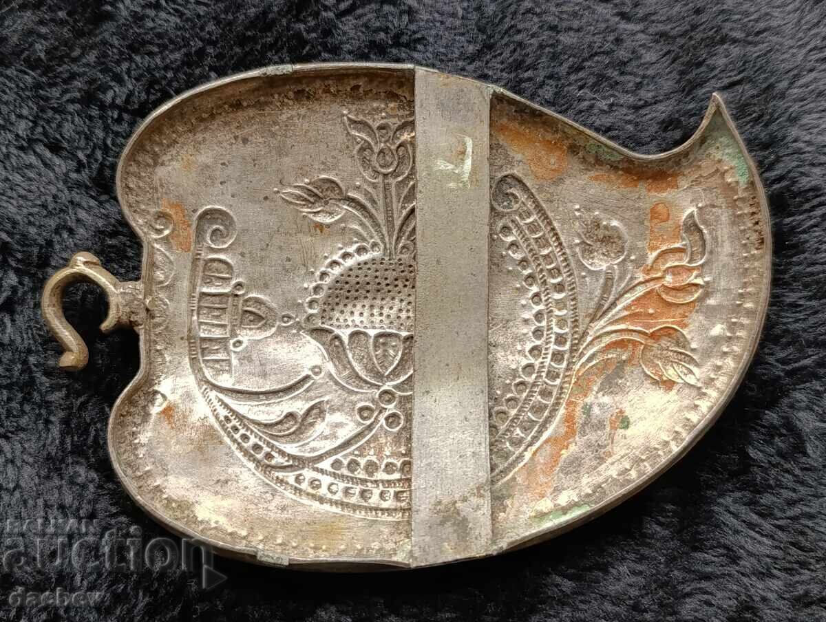 Renaissance Silver Half Buckle Belt Costume 19th Century - 5