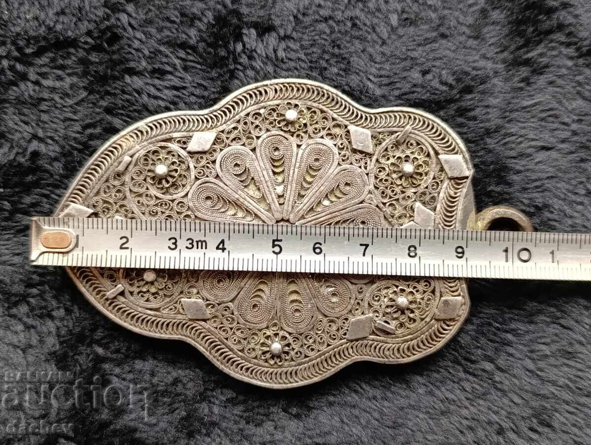 Delivery of Renaissance Silver Half Buckle Belt Costume 19th Century Delivery of Renaissance Silver Half Buckle Belt Costume 19th Century