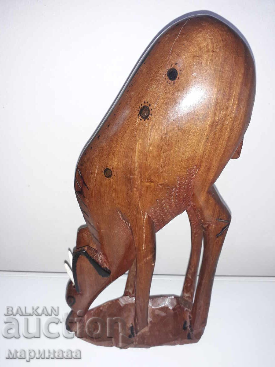 LARGE WOOD CARVING.FIGURE. 1.447 KG - 6 LARGE WOOD CARVING.FIGURE. 1.447 KG - 6