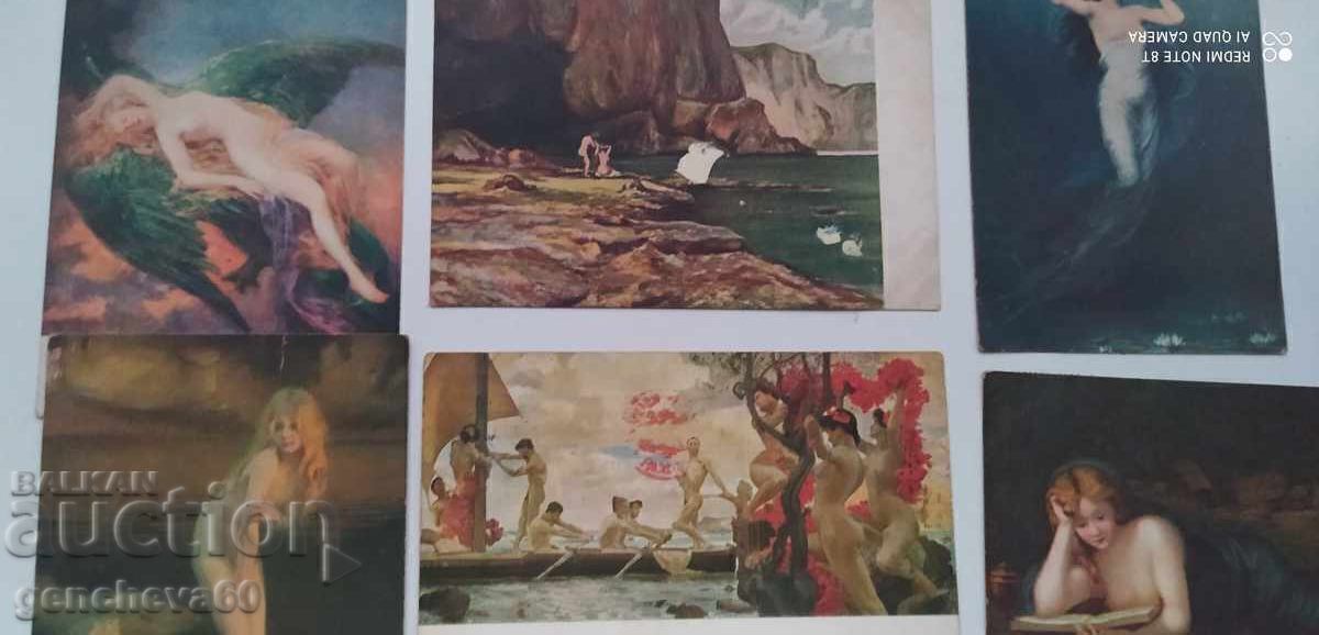 Δημοπρασία Παλιές ερωτικές καρτ ποστάλ 1916