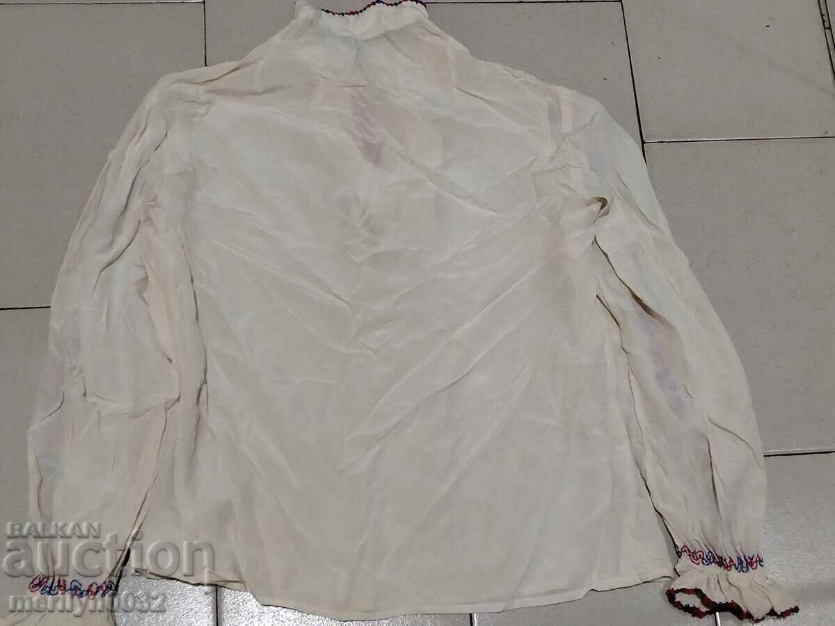 Детска риза коприна българска бродерия народна носия шевица - 7