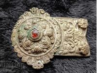 Възрожденска Сребърна Половинка Пафта Колан носия 19-и Век